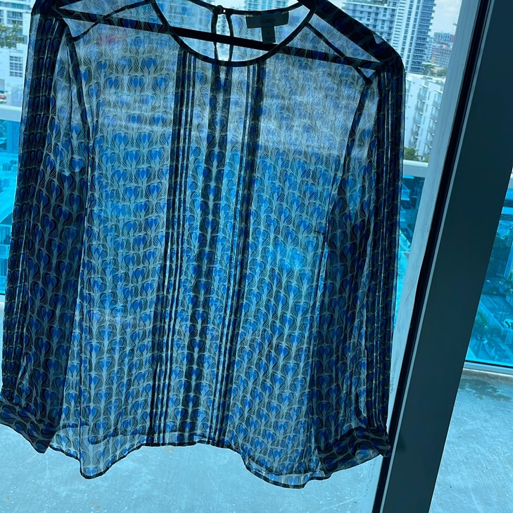 J.Crew, sheer blouse, size 8